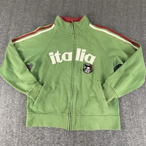 Italia Roma Atletica Track Jacket Green Full Zip Small Soccer Italy